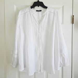 New!!! Lane Bryant ✨️ White Cotton Button-Down Women's Blouse Size 14